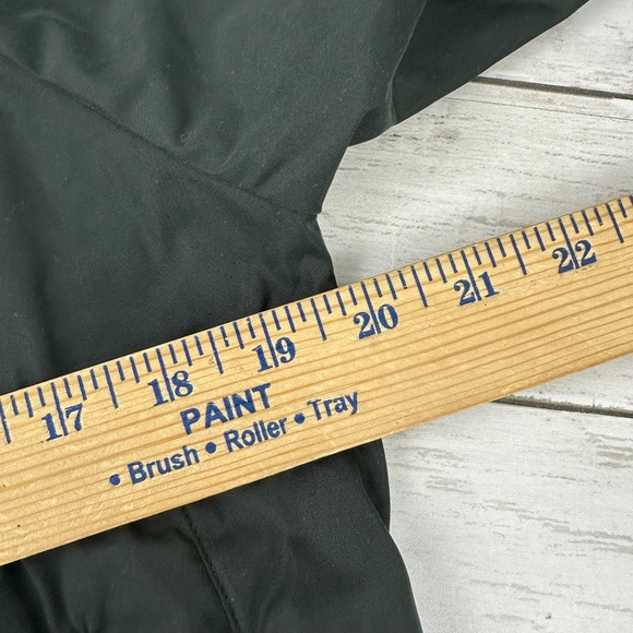 Bearded Goat Mens Small Jacket Dark Gray Pockets Zip Hooded Windbreaker Packable - Picture 11 of 13